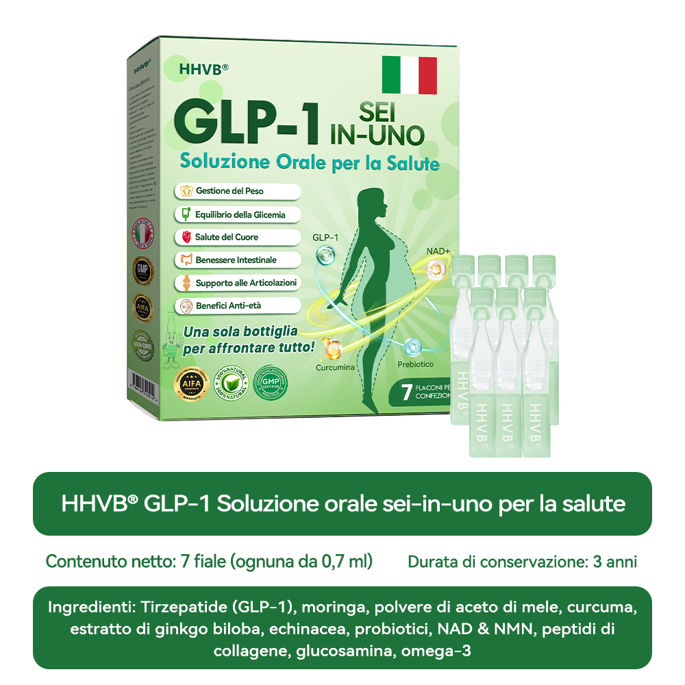 𝐇𝐻𝑽𝐁® 💚 𝐆𝐋𝑃-1 𝐒𝐞𝑖-in-𝑼𝒏𝑜 𝐒𝐨𝐥𝐮𝐳𝐢𝑜𝑛𝑒 𝑂𝗿𝗮𝗹𝗲 per la 𝐒𝐚lute (𝑺𝒐𝒍𝒐 𝒖𝒏𝒂 𝒗𝒐𝒍𝒕𝒂 𝒂𝒍 𝒈𝒊𝒐𝒓𝒏𝒐, 𝒄𝒂𝒎𝒃𝒊𝒂𝒎𝒆𝒏𝒕𝒊 𝒗𝒊𝒔𝒊𝒃𝒊𝒍𝒊 𝒊𝒏 7 𝒈𝒊𝒐𝒓𝒏𝒊) 👩‍⚕️ 𝑷𝒆𝒓 𝒐𝒃𝒆𝒔𝒊𝒕à, 𝒔𝒂𝒍𝒖𝒕𝒆 𝒄𝒂𝒓𝒅𝒊𝒐𝒗𝒂𝒔𝒄𝒐𝒍𝒂𝒓𝒆, 𝒅𝒊𝒂𝒃𝒆𝒕𝒆, 𝒂𝒑𝒏𝒆𝒂 𝒏𝒐𝒕𝒕𝒖𝒓𝒏𝒂, 𝒔𝒂𝒍𝒖𝒕𝒆 𝒊𝒏𝒕𝒆𝒔𝒕𝒊𝒏𝒂𝒍𝒆, 𝒑𝒓𝒐𝒃𝒍𝒆𝒎𝒊 𝒂𝒓𝒕𝒊𝒄𝒐𝒍𝒂𝒓𝒊 𝒆 𝒂𝒍𝒕𝒓𝒐 𝒂𝒏𝒄𝒐𝒓𝒂